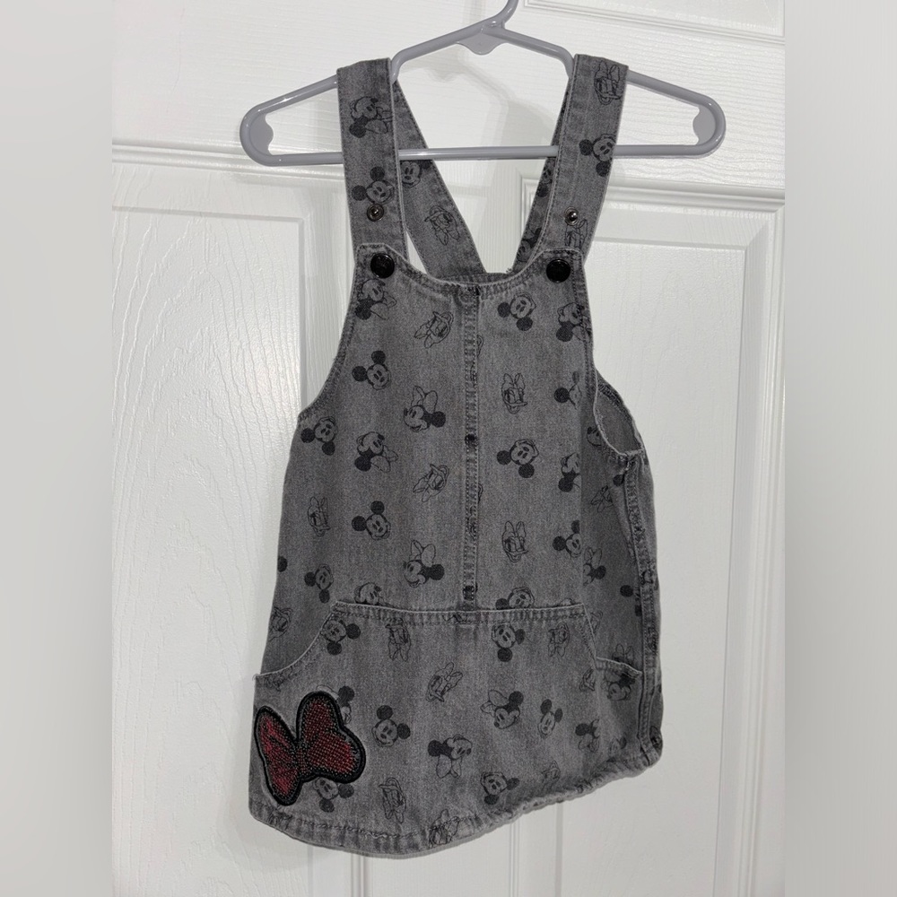 Toddler Girls Minnie Mouse Dress Overall